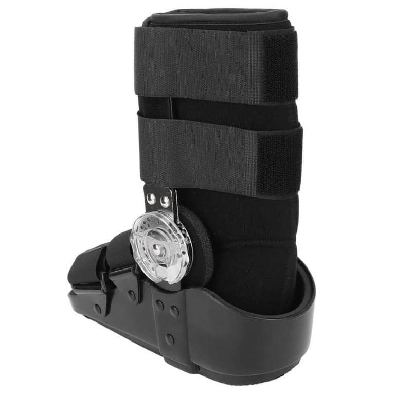 Ankle stabilizing boot black side view